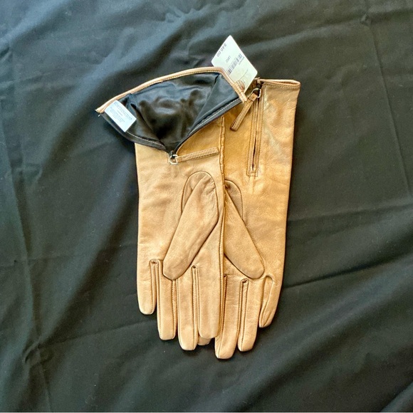 Worthington gold color Leather Gloves size L - Picture 5 of 5